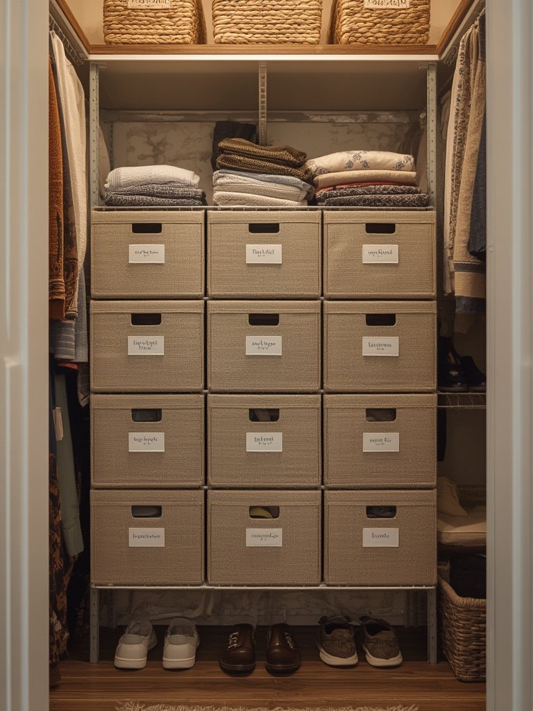 fabric drawers in action