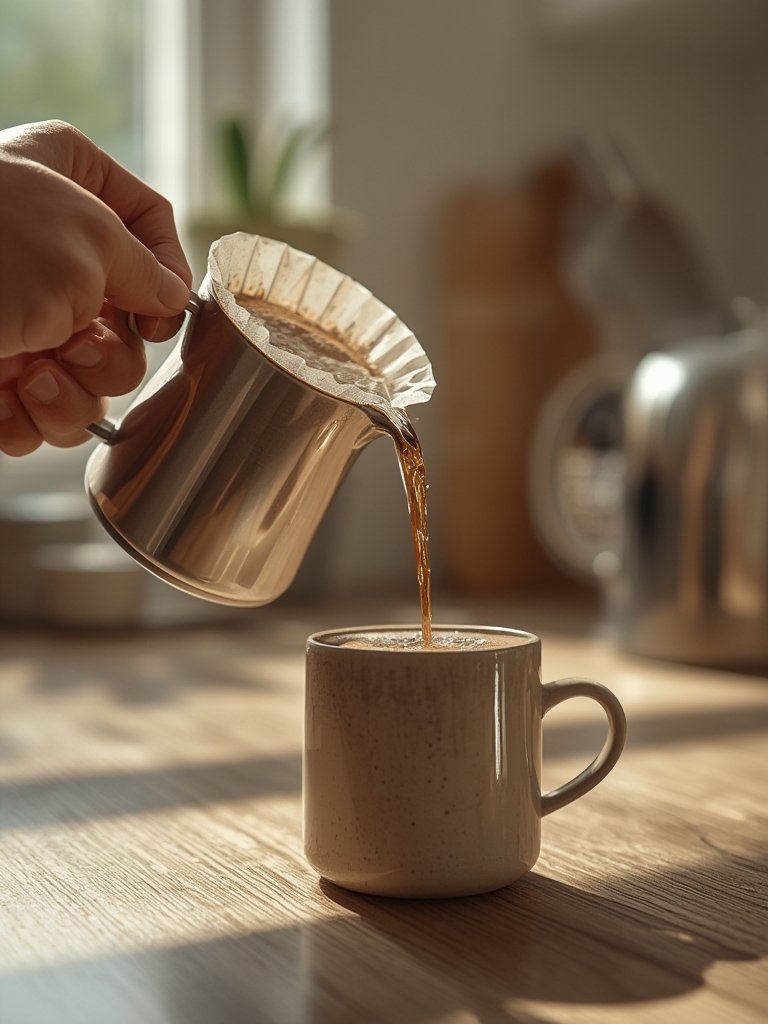 coffee maker in action