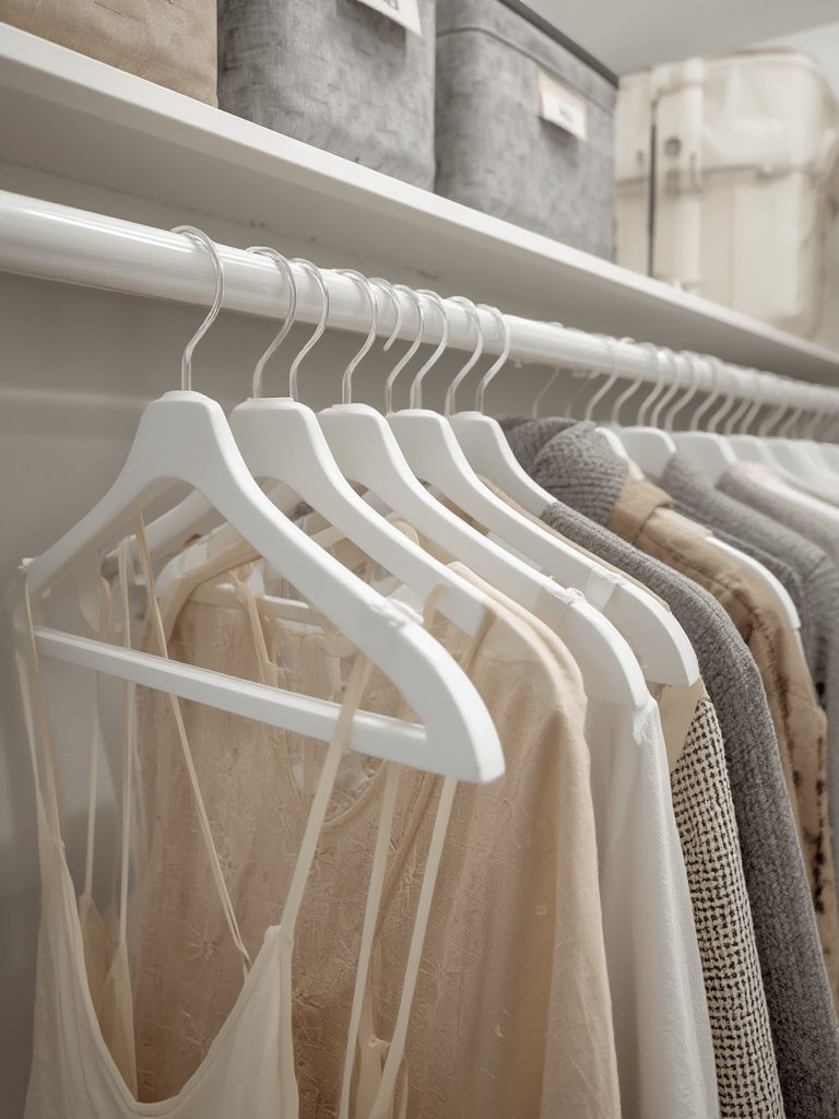 plastic hangers in action