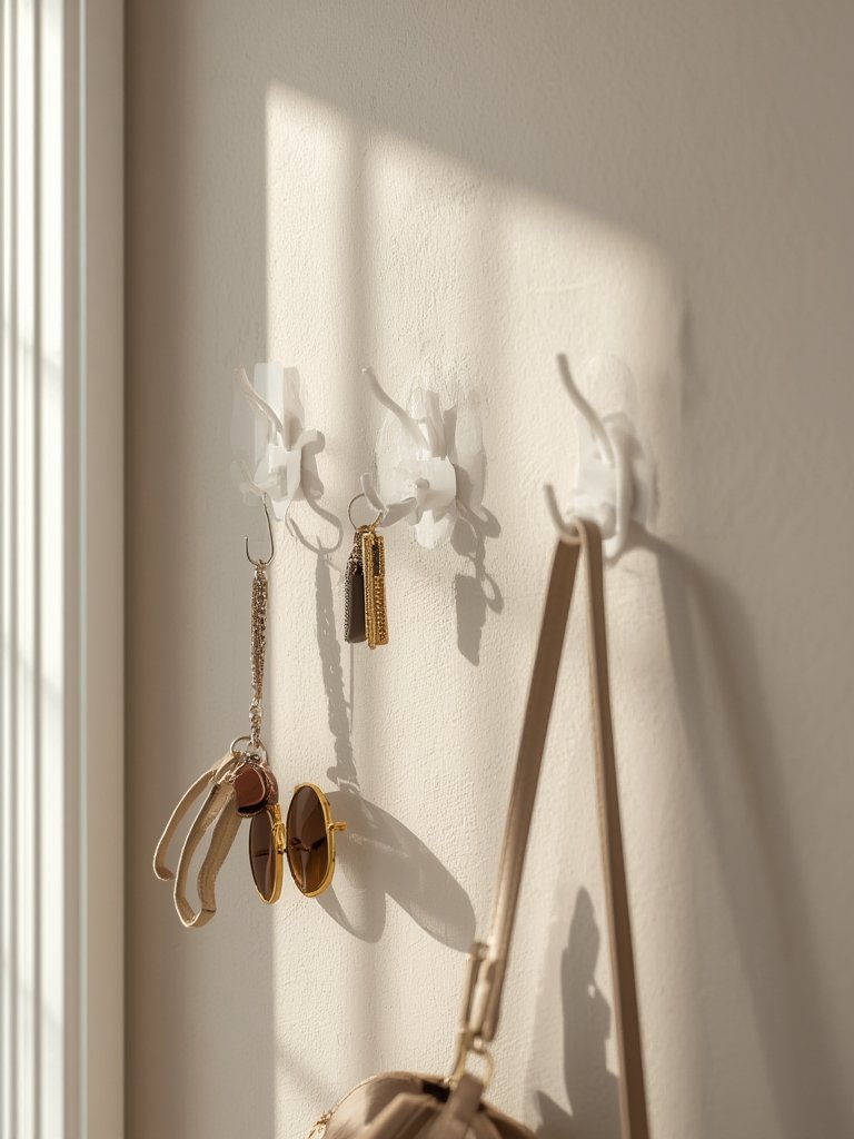 Adhesive Hooks: 16 Ultimate Steps For Best Wall Organization In 2026 2 adhesive hooks in action