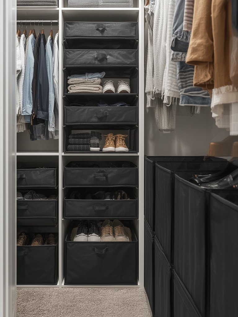 storage bins in action