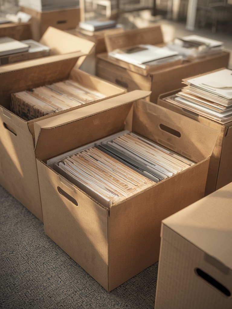 storage boxes in action