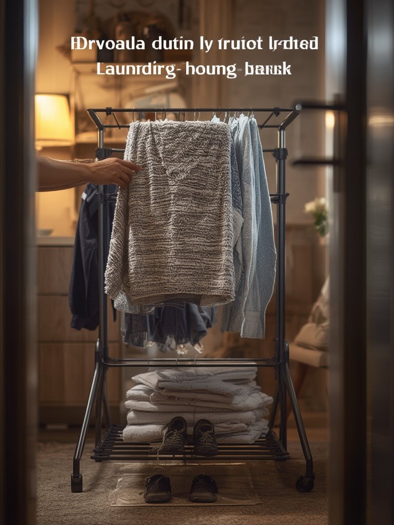 laundry rack in action