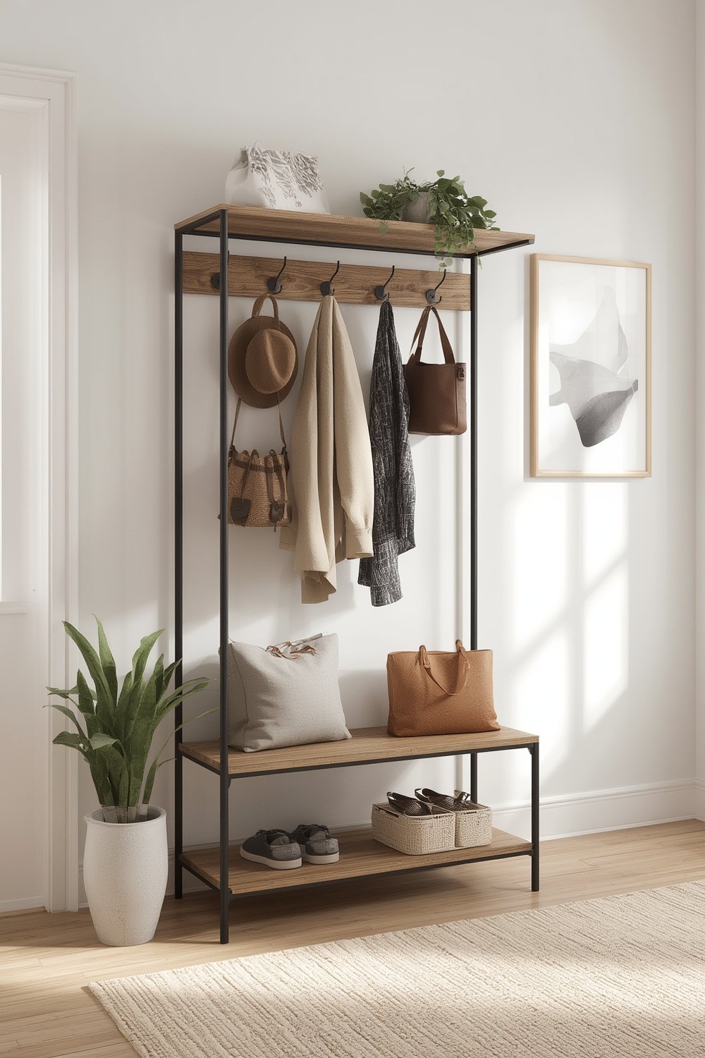 hall tree product view