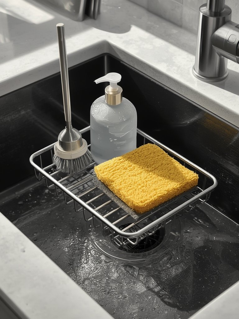 sink caddy in action