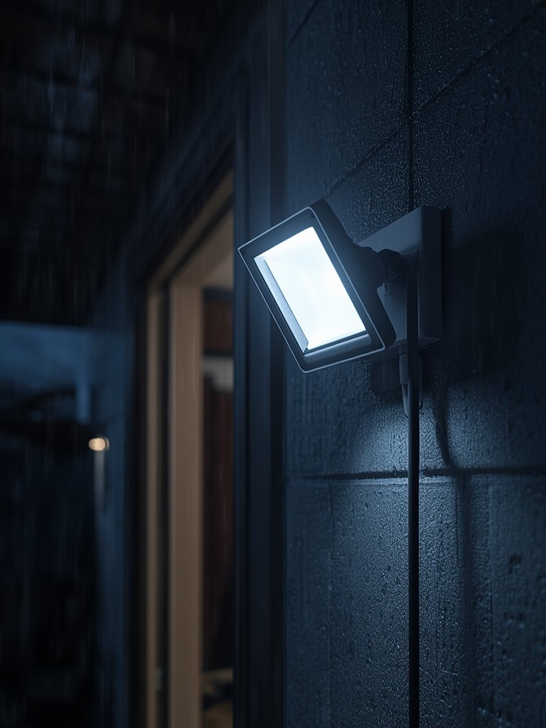 floodlight camera in action