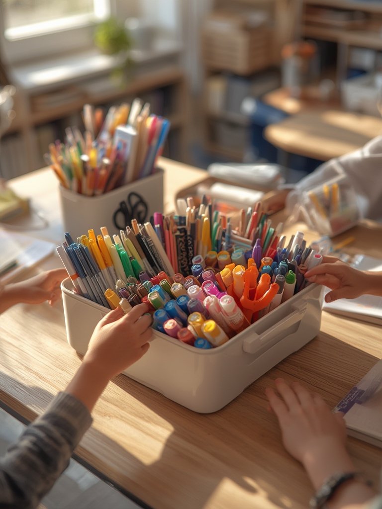 classroom caddy in action