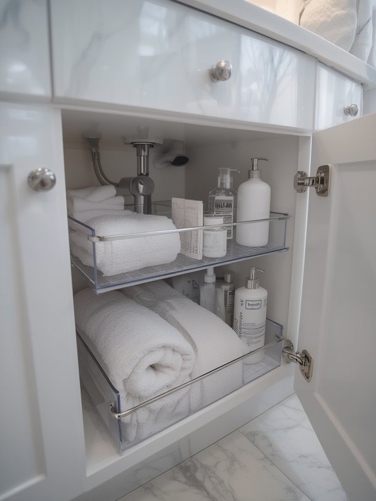 cabinet organizer in action