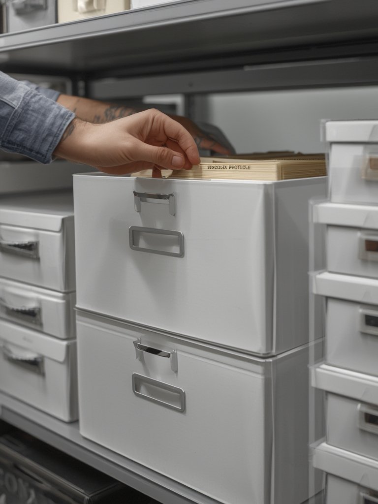 file boxes in action