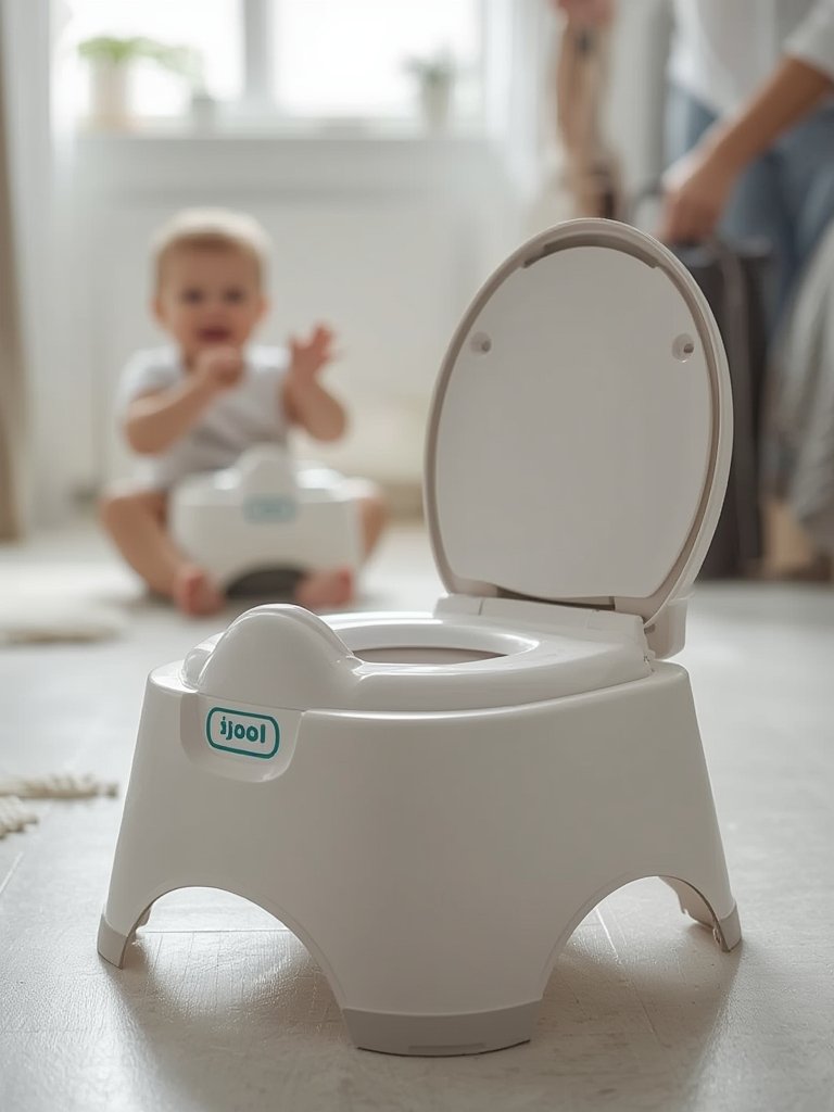 portable potty in action